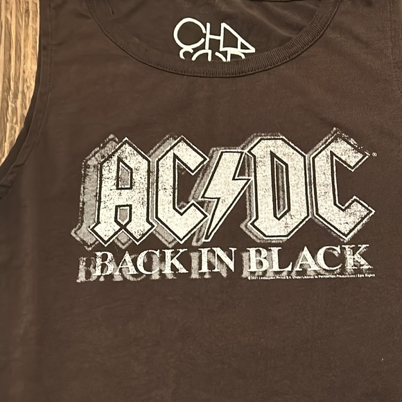 Chaser AC/DC Back In Black Girls Tank Top Sz 14 - Picture 2 of 4